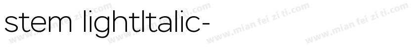 stem lightltalic字体转换